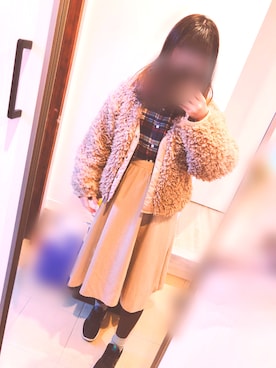 「アイテム（ブルゾン）」を使った、riri。さん（レディース・159cm・10代）の冬コーディネート