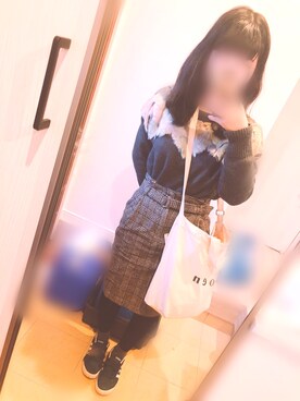 「doll up oops」｜riri。さん（レディース・159cm）の冬コーディネート