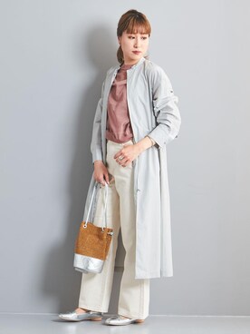 「green label relaxing（グリーンレーベルリラクシング）のアイテム（その他アウター）」を使った、motoyama10149さん（レディース・163cm）の春コーディネート