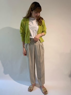 「BRACTMENT（ブラクトメント）のアイテム（カーディガン/ボレロ）」を使った、motoyama10149さん（レディース・163cm）の春コーディネート