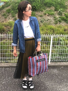 「アイテム（腕時計）」を使った、Harukanaさん（キッズ・90cm）の夏コーディネート