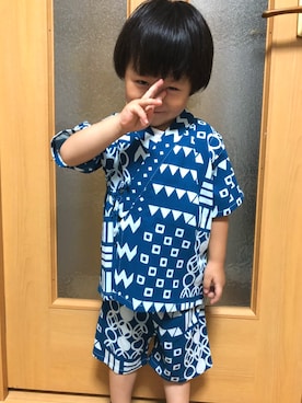 「BREEZE（ブリーズ）のアイテム（浴衣）」を使った、Harukanaさん（レディース・155cm）の夏コーディネート
