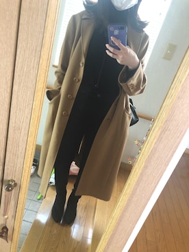 「タートルネックセーター」｜yumekaさん（レディース・164cm）の冬コーディネート