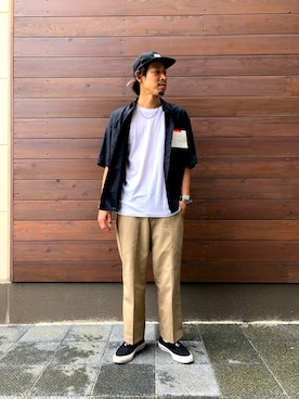 「RED KAP（レッドキャップ）のアイテム（パンツ）」を使った、®️さん（メンズ・175cm）の夏コーディネート