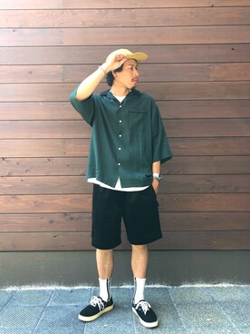 「SAYHELLO（セイハロー）のアイテム」を使った、®️さん（メンズ・175cm）の夏コーディネート