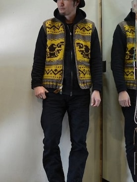 「Disce Gaudere.（ディスケガウーレ）のアイテム」を使った、gigileさん（メンズ・180cm）の冬コーディネート