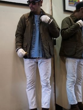 「オイルドコットン」｜gigileさん（メンズ・180cm）の冬コーディネート