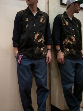 「DOT DASH（ドットダッシュ）のアイテム」を使った、gigileさん（メンズ・180cm）の夏コーディネート