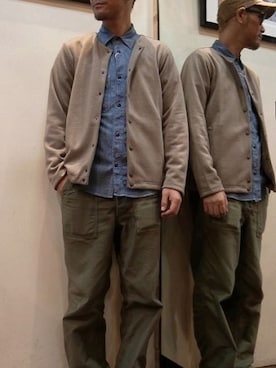 「WORKERS（ワーカーズ）のアイテム（トップス）」を使った、gigileさん（メンズ・180cm）の秋コーディネート