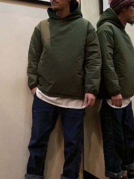 「INFIELDER DESIGN（インフィールダーデザイン）のアイテム（ニットキャップ/ビーニー）」を使った、gigileさん（メンズ・180cm）の秋コーディネート