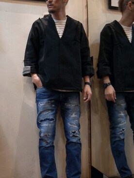 「DOT DASH（ドットダッシュ）のアイテム」を使った、gigileさん（メンズ・180cm）の春コーディネート