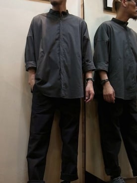 「WORKERS（ワーカーズ）のアイテム（パンツ）」を使った、gigileさん（メンズ・180cm）の春コーディネート