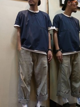 「CHROME（クローム）のアイテム（キャップ）」を使った、gigileさん（メンズ・180cm）の夏コーディネート