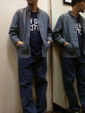 「JAPAN BLUE JEANS」｜gigileさん（メンズ・180cm）の秋コーディネート