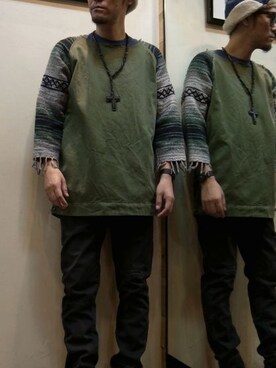 「INFIELDER DESIGN（インフィールダーデザイン）のアイテム（キャップ）」を使った、gigileさん（メンズ・180cm）の秋コーディネート
