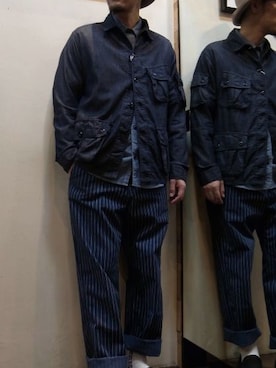 「WORKERS（ワーカーズ）のアイテム（トップス）」を使った、gigileさん（メンズ・180cm）の秋コーディネート