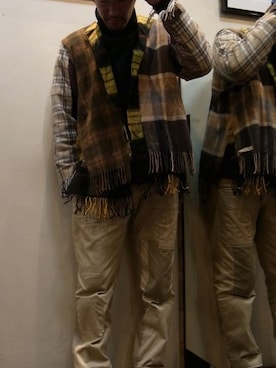 「JAPAN BLUE JEANS」｜gigileさん（メンズ・180cm）の冬コーディネート