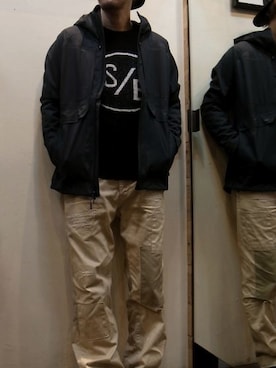 「JAPAN BLUE JEANS」｜gigileさん（メンズ・180cm）の冬コーディネート