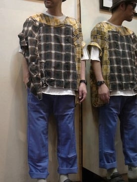 「OLD PARK（オールドパーク）のアイテム（トップス）」を使った、gigileさん（メンズ・180cm）の夏コーディネート