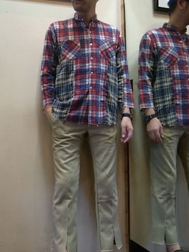 「OLD PARK（オールドパーク）のアイテム（トップス）」を使った、gigileさん（メンズ・180cm）の夏コーディネート