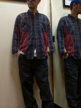 「WORKERS（ワーカーズ）のアイテム（パンツ）」を使った、gigileさん（メンズ・180cm）の秋コーディネート