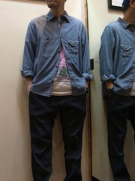 「WORKERS（ワーカーズ）のアイテム（トップス）」を使った、gigileさん（メンズ・180cm）の秋コーディネート