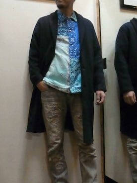 「OLD PARK（オールドパーク）のアイテム（その他アウター）」を使った、gigileさん（メンズ・180cm）の冬コーディネート