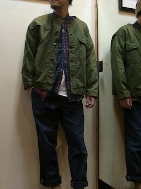 「OLD PARK（オールドパーク）のアイテム（トップス）」を使った、gigileさん（メンズ・180cm）の冬コーディネート
