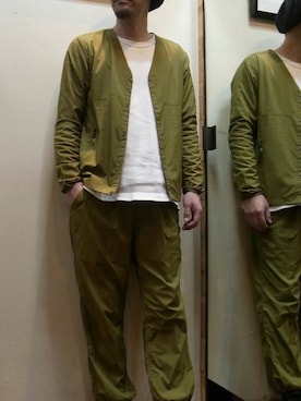 「パッカリングパンツ」｜gigileさん（メンズ・180cm）の春コーディネート