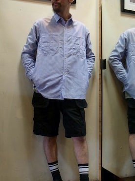 「mellow people（メローピープル）のアイテム」を使った、gigileさん（メンズ・180cm）の夏コーディネート