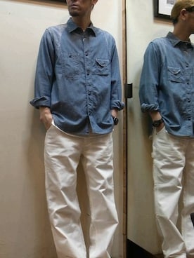 「WORKERS（ワーカーズ）のアイテム」を使った、gigileさん（メンズ・180cm）の夏コーディネート