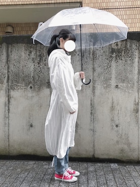 「黒髪」｜「アイテム（その他アウター）」を使った、aic0さん（レディース・164cm）の春コーディネート