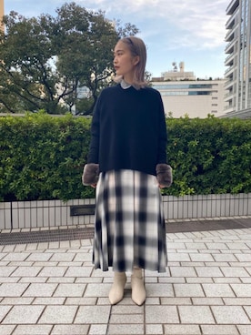 「UNITED ARROWS（ユナイテッドアローズ）のアイテム（手袋）」を使った、tanaさん（レディース・161cm）の冬コーディネート