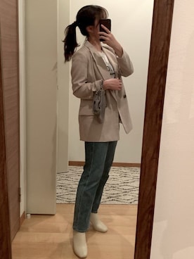 「LOWRYS FARM（ローリーズファーム）のストレッチヒールブーツ　851418（ブーツ）」を使った、nagiさん（レディース・155cm・20代）の秋コーディネート