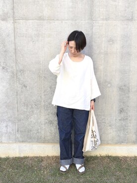 「CIBONE（シボネ）のアイテム（バッグ）」を使った、イ   ズ   ミさん（レディース・153cm）の春コーディネート