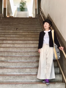 「bulle de savon（ビュルデサボン）のアイテム（ソックス/靴下）」を使った、サトミィさん（レディース・156cm）の春コーディネート