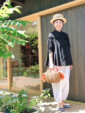 「bulle de savon（ビュルデサボン）のアイテム（ソックス/靴下）」を使った、サトミィさん（レディース・156cm）の夏コーディネート