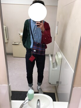 「アイテム（スリッポン）」を使った、shinさん（メンズ・184cm・20代）の春コーディネート