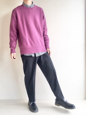 「ikka（イッカ）のアイテム（ドレスシューズ）」を使った、TAROさん（メンズ・174cm）の春コーディネート