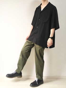 「ikka（イッカ）のアイテム（ドレスシューズ）」を使った、TAROさん（メンズ・174cm）の夏コーディネート