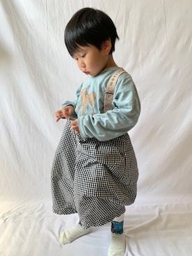 「CIAOPANIC TYPY（チャオパニックティピー）のアイテム（レッグウェア）」を使った、𝘴𝘺_𝘤𝘩𝘢𝘮さん（キッズ・100cm）の春コーディネート