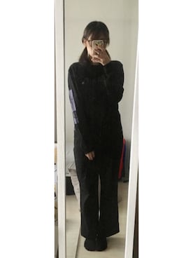 「バンドT」｜「アイテム（オールインワン・サロペット）」を使った、oimosatsumaimoさん（レディース・159cm）の秋コーディネート