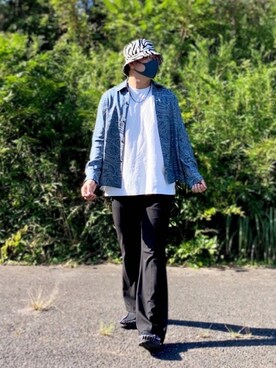 「AQUA SILVER（アクアシルバー）のアイテム」を使った、たにたに/YUKI🇯🇵さん（メンズ・179cm）の夏コーディネート