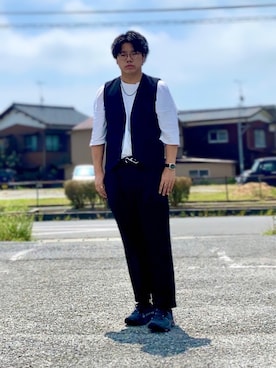 「AQUA SILVER（アクアシルバー）のアイテム」を使った、たにたに/YUKI🇯🇵さん（メンズ・179cm）の夏コーディネート