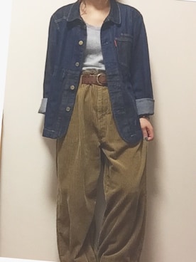 「cepo.」｜「アイテム（デニムジャケット）」を使った、yu_naさん（レディース・148cm）の秋コーディネート