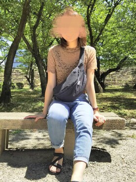 「Daniel Wellington（ダニエルウェリントン）の【Daniel Wellington】レザーバンド３６ＭＭ（アナログ腕時計）」を使った、みーこさん（レディース・160cm）の夏コーディネート