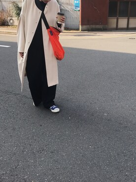 「IENA」｜「アイテム（チェスターコート）」を使った、miyuさん（レディース・164cm）の冬コーディネート