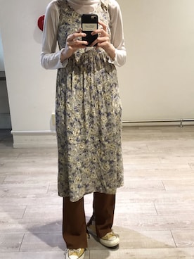 「アイテム（ワンピース/ドレス）」を使った、miyuさん（レディース・164cm）の春コーディネート