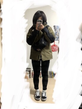 「ベンデイビス」｜「アイテム（ジャケット/アウター）」を使った、ONUさん（レディース・158cm）の冬コーディネート