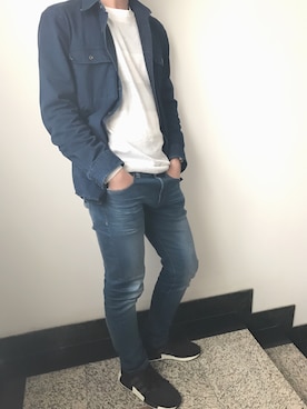 「ESPRIT（エスプリ）のアイテム（パンツ）」を使った、紀風さん（メンズ・176cm）の春コーディネート